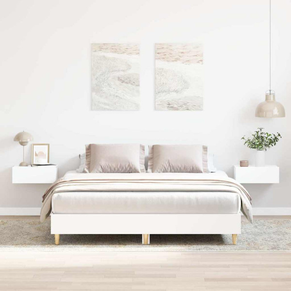 Estructura de cama sin colchón blanca 150x200 cm Estructura de cama sin colchón blanca 150x200 cm D