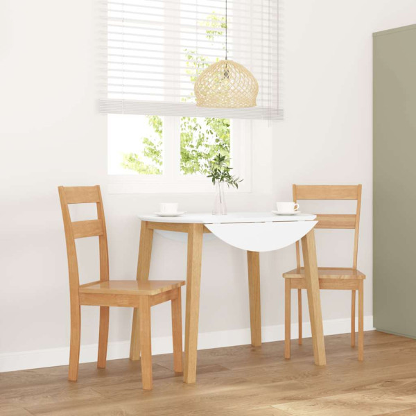 Sillas de comedor  2 uds madera maciza natural caucho D