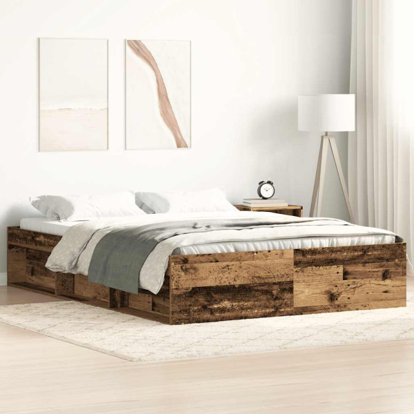Estructura de cama sin colchón madera antigua 120x200 cm Estructura de cama sin colchón madera antigua 120x200 cm D