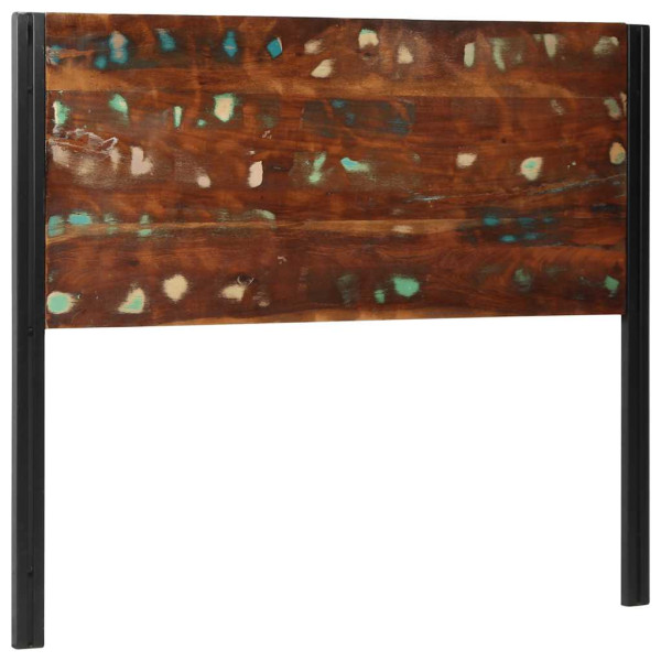 Cabecero 120 cm Madera Maciza Reciclada y Hierro D