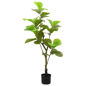 Árbol ficus artificial 30 hojas verde 125 cm D