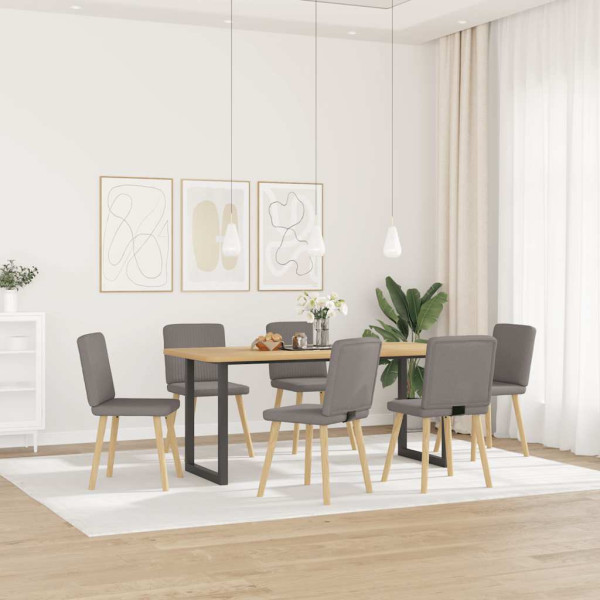 Sillas de comedor 6 unidades de tela gris taupe Sillas de comedor 6 unidades de tela gris taupe D