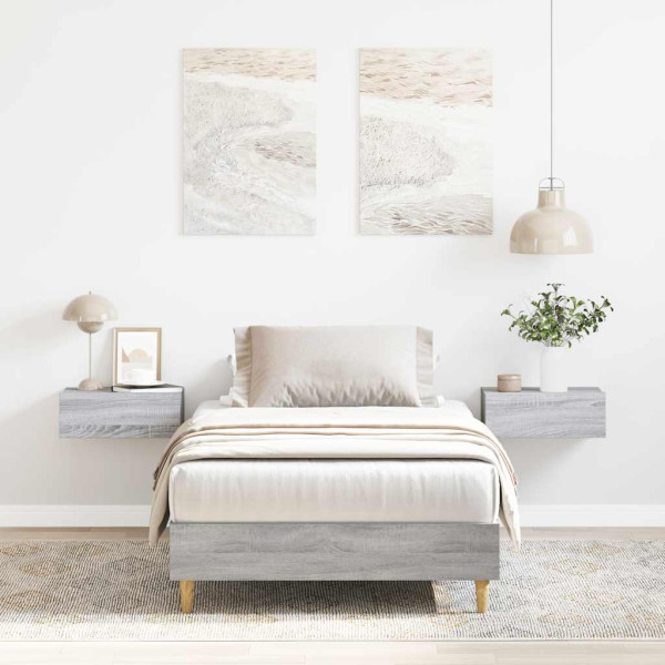 Estructura de cama sin colchón madera gris Sonoma 90x190 cm Estructura de cama sin colchón madera gris Sonoma 90x190 cm D