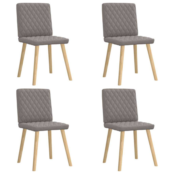 Sillas de comedor 4 unidades tela taupe D