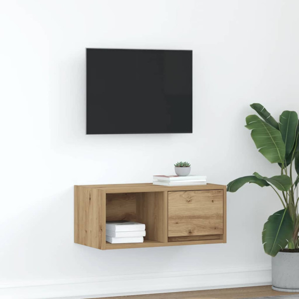 Mueble para TV madera de ingeniería roble artisan 60x31x25.5 cm Mueble para TV madera de ingeniería roble artisan 60x31x25.5 cm D