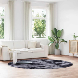 Alfombra de pelo largo NAVARRA gris oscuro 240x240 cm poliéster D