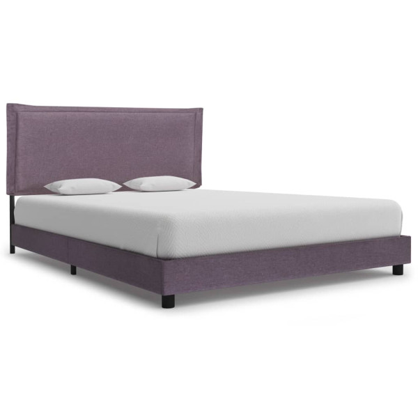 Estructura de cama sin colchón tela taupe 135x190 cm Estructura de cama sin colchón tela taupe 135x190 cm D