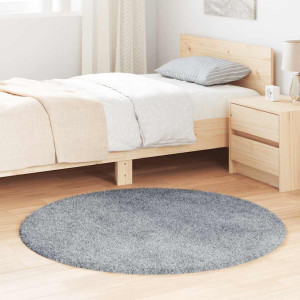 Alfombra de pelo largo NAVARRA gris plateado 120x120 cm D