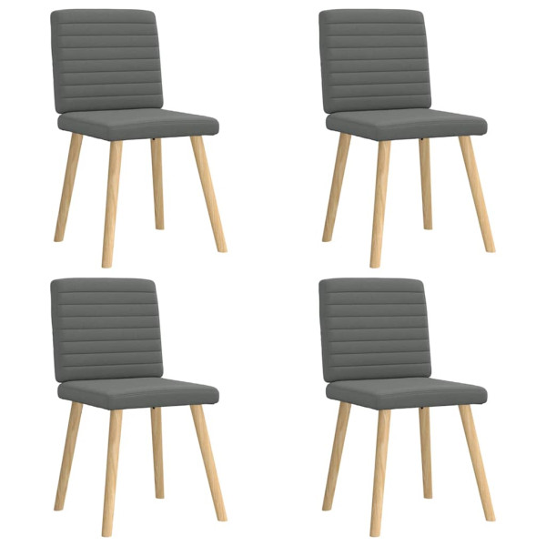 Sillas de comedor giratorias 4 unidades tela gris oscuro Sillas de comedor giratorias 4 unidades tela gris oscuro D