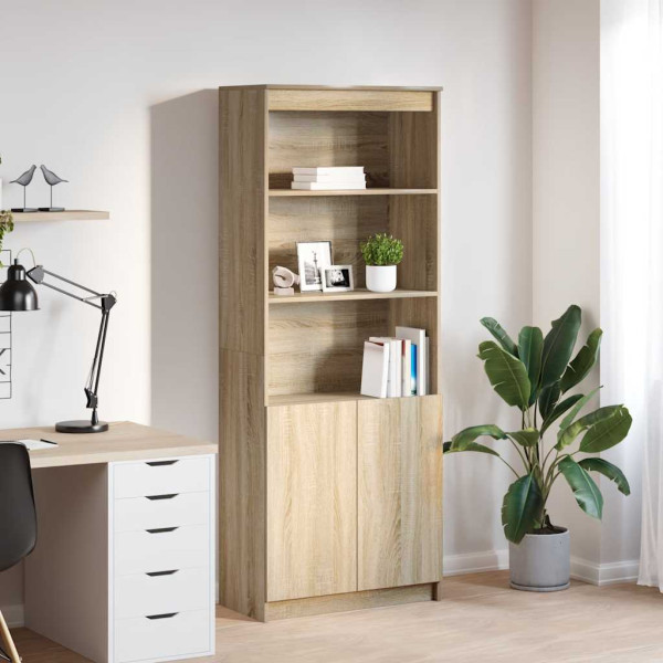 Aparador alto madera de ingeniería roble Sonoma 70x35x180 cm D