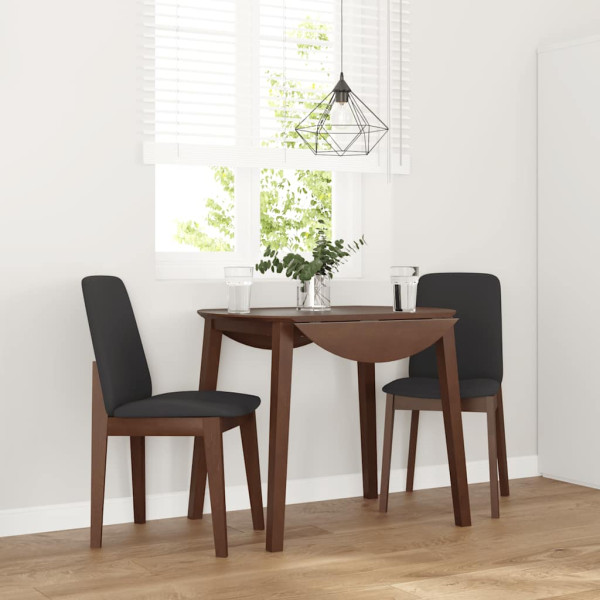 Sillas de comedor con cojines 2 uds madera maciza marrón caucho Sillas de comedor con cojines 2 uds madera maciza marrón caucho D