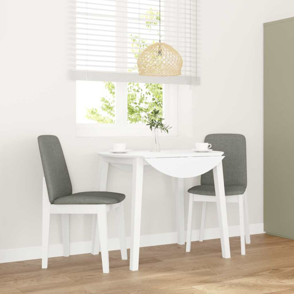 Sillas de comedor con cojines 2uds madera maciza blanco caucho Sillas de comedor con cojines 2uds madera maciza blanco caucho D