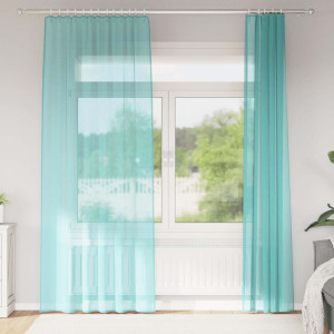 Cortinas de vedação com trabillas 2 uds turquesa 140x245 cm D