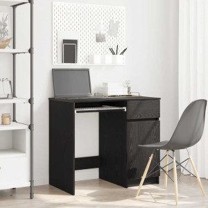 Escritorio roble negro 86x49x76 cm madera de ingeniería D