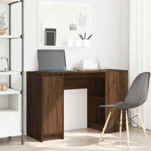 Escritorio roble marrón 120x42x76 cm madera de ingeniería D