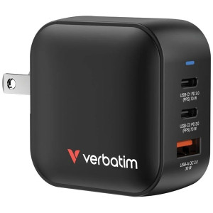 Cargador de Pared Universal Verbatim Mini GaN Wall Charger negro H