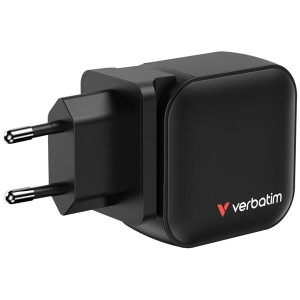 Cargador de pared universal verbatim mini gan wall charger/ 2xusb tipo-c/ 1xusb/ 70w D