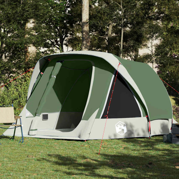 Tenda de acampamento para família de 6 pessoas à prova d'água verde D