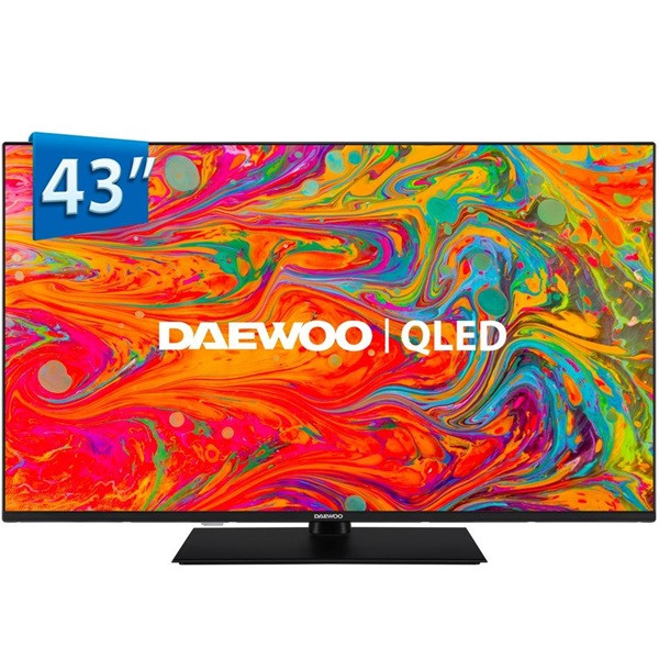 Smart TV DAEWOO 43" 4K UHD QLED 43DM65QV negro D