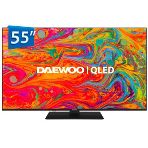 Smart TV DAEWOO 55" 4K UHD QLED 55DM65QV negro D