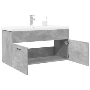 Mueble de baño con lavabo integrado gris hormigón D