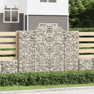 Cestas gaviones 40 uds forma de arco hierro 200x50x160/180 cm D