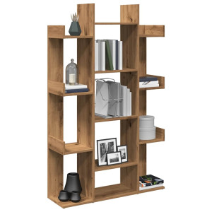 Estantería de madera de ingeniería roble artisan 86x25.5x140 cm D