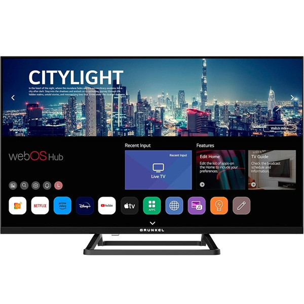 Smart TV GRUNKEL 32" QLED HD 4K 3225QLEDW negro D