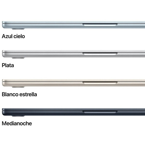 APPLE MACBOOK AIR 13.6" 2025 M4 16GB RAM 512GB plata M 9