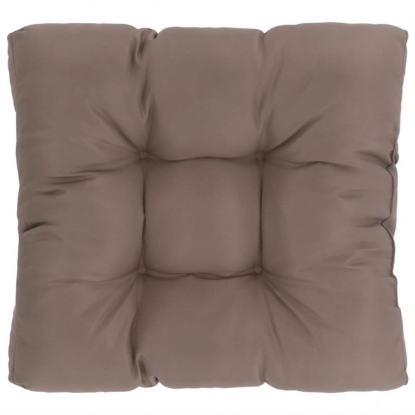 Cusco de sofá de paletes de tecido grisalho taupé 60x60x12 cm D