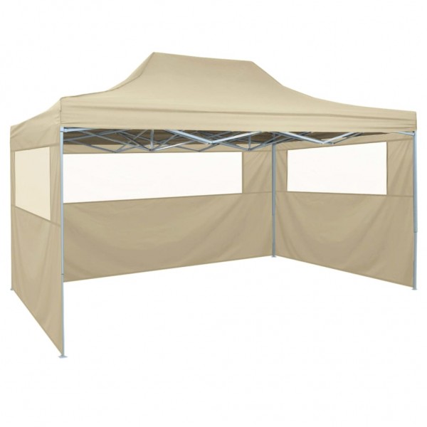 Carpa de fiesta plegable profesional acero color crema 3x4 m D