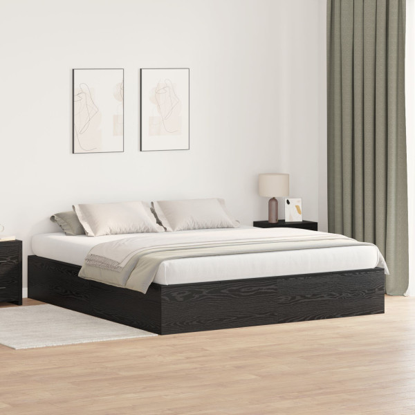 Base de cama de almacenamiento de roble negro 200x200 cm Base de cama de almacenamiento de roble negro 200x200 cm D