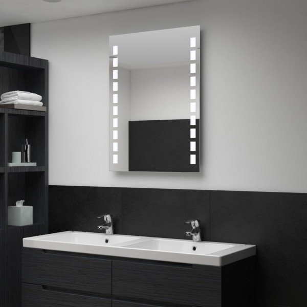 Espejo de pared de baño con LED 60x80 cm D