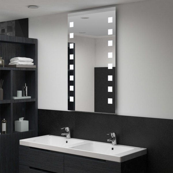 Espelho de parede de banheiro com LED 60x100 cm D