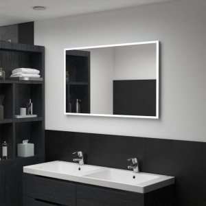 Espejo de pared de baño con LED 100x60 cm D