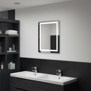 Espejo de baño con LED y sensor táctil 50x60 cm D