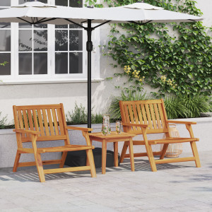 Sillas de jardín  2 pcs 76x67x73.5 cm Madera maciza de Acacia D