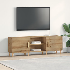 Soporte para TV  en roble estilo artesanal - 150x30x50 cm - Hecho de madera diseñada D