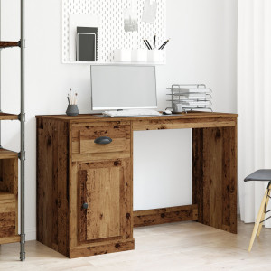 Escritorio  con Almacenamiento de Madera Vieja 50x115x75 cm de Madera Ingenierizada D