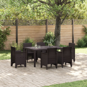 Mesa Exterior  Marrón Plástico Grande Ligera D