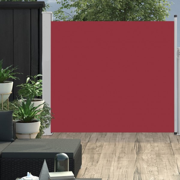 Toldo lateral retráctil de jardín rojo 170x300 cm D