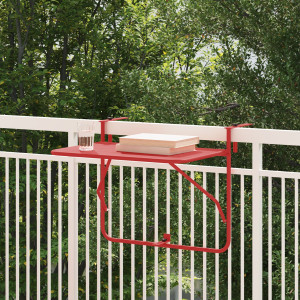 Mesa de balcón plegable  roja 60x40 cm de acero D