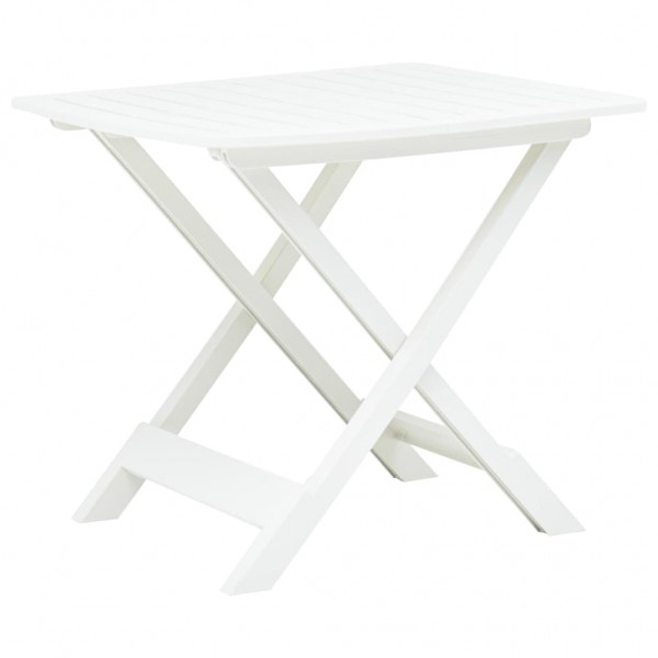 Mesa de jardim dobrável de plástico branco 79x72x70 cm D