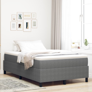 Cama con Somier  con Colchón Gris Claro 120x200 cm Tela de Pana D