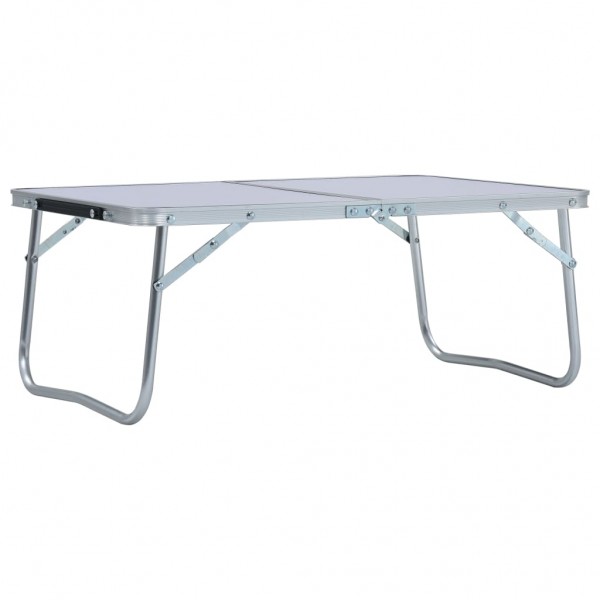 Mesa de camping plegable aluminio blanca 60x40 cm D
