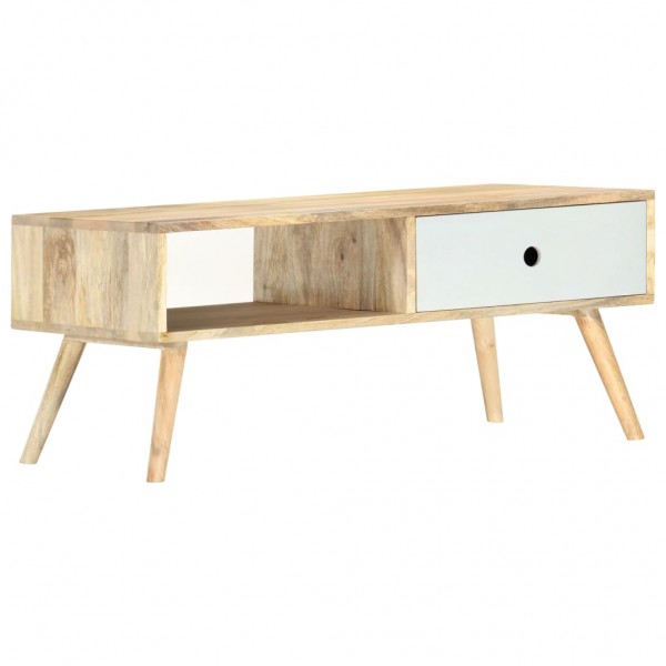 Mesa de centro de madera maciza de mango 90x50x40 cm D