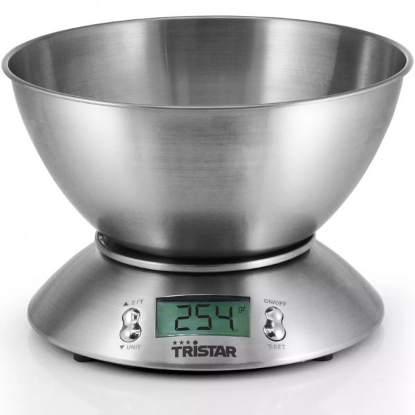 Balanza de cocina Tristar + recipiente de medición. 5 kg D