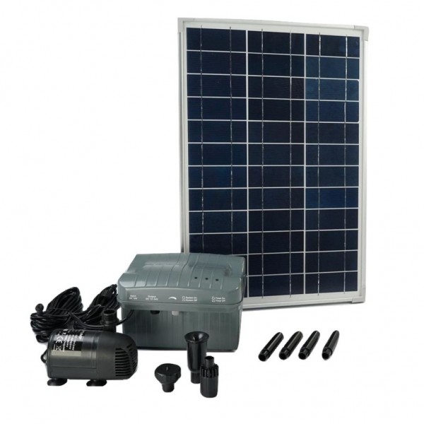 Ubbink Conjunto SolarMax 1000 con panel solar. bomba y batería 1351182 D