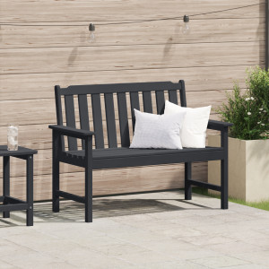 Banco Jardín Negro 120 cm HDPE D