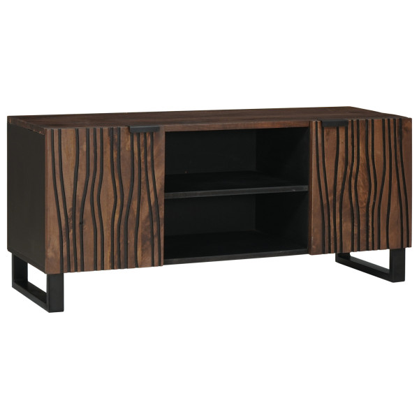 Armario de TV 105x33.5x46 cm Madera Maciza de Nogal M 2